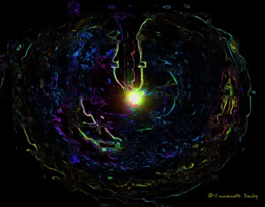 Digital Arts titled "Photons du cosmos -…" by Em'Art, Original Artwork, Digital Painting