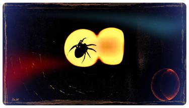 Arts numériques intitulée "Spider Moon" par Em'Art, Œuvre d'art originale, Photo montage