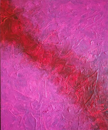 Картина под названием "Rose" - Emmanuelle Bochaton, Подлинное произведение искусства, Акрил Установлен на Деревянная рама дл…