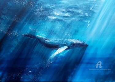 Pintura titulada "Blue Dream" por Emmanuelle Donzé, Obra de arte original, Acrílico