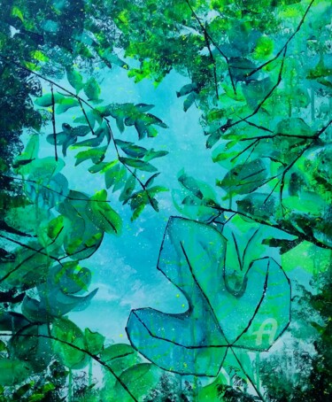 Malerei mit dem Titel "Fig tree" von Emmanuelle Donzé, Original-Kunstwerk, Acryl