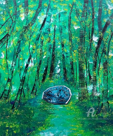 Картина под названием "Shakti" - Emmanuelle Donzé, Подлинное произведение искусства, Акрил Установлен на Деревянная рама для…