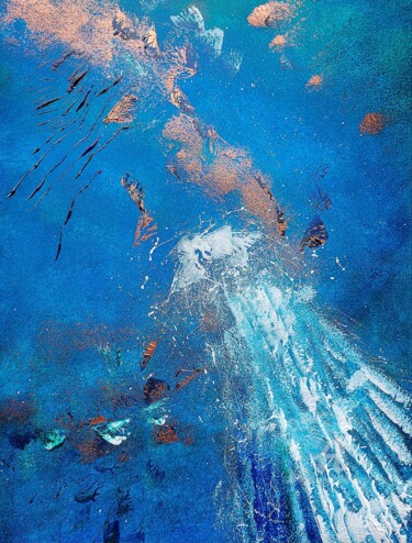 Pittura intitolato "L'envol de l'Ange" da Emmanuelle Donzé, Opera d'arte originale, Acrilico