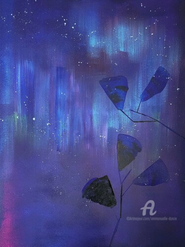 Schilderij getiteld "Bois luminescent" door Emmanuelle Donzé, Origineel Kunstwerk, Acryl