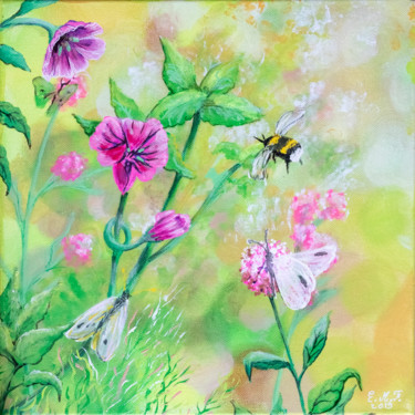 Peinture intitulée "Vive le printemps" par Emmanuelle Menny Fleuridas, Œuvre d'art originale, Acrylique