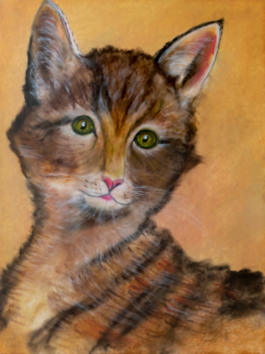 Dessin intitulée "Esquisse : chaton m…" par Emmanuelle Menny Fleuridas, Œuvre d'art originale, Encre