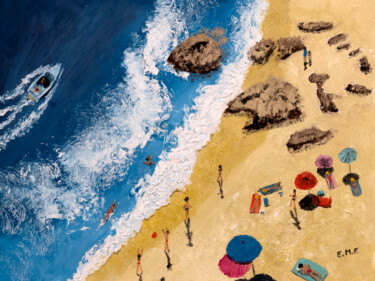 Картина под названием "Méditerranée 2022" - Emmanuelle Menny Fleuridas, Подлинное произведение искусства, Масло Установлен н…