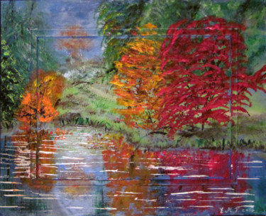 Peinture intitulée "Couleurs d'automne…" par Emmanuelle Menny Fleuridas, Œuvre d'art originale, Acrylique