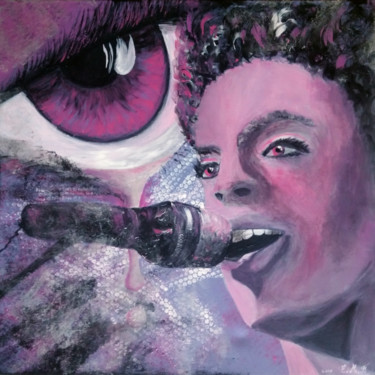 Malarstwo zatytułowany „Purple memories” autorstwa Emmanuelle Menny Fleuridas, Oryginalna praca, Akryl Zamontowany na Drewni…