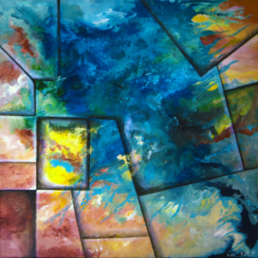 Картина под названием "shaping water is qu…" - Emmanuelle Menny Fleuridas, Подлинное произведение искусства, Акрил Установле…