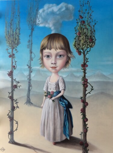 Картина под названием "Atomic" - Emmanuelle Pellet, Подлинное произведение искусства, Акрил Установлен на Деревянная рама дл…