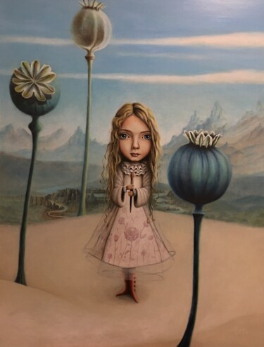 Pintura titulada "Paradis artificiels" por Emmanuelle Pellet, Obra de arte original, Acrílico Montado en Bastidor de camilla…