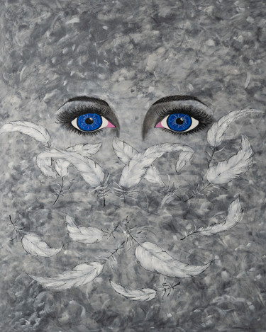 Peinture intitulée "Le messager" par Emmanuelle Sennhenn, Œuvre d'art originale, Acrylique