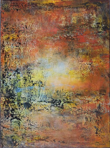 Painting titled "Colorado 21" by Emmanuelle Vroelant, Original Artwork, Acrylic Mounted on Wood Stretcher frame