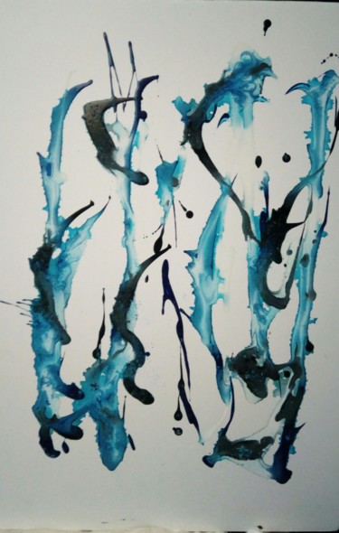 Malerei mit dem Titel "Sans titre" von Emmanuelle Noizet, Original-Kunstwerk, Tinte