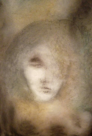 Dessin intitulée "Self portrait" par Emmanuelle Noizet, Œuvre d'art originale, Pastel