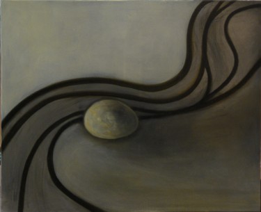 Painting titled "Zen" by Emmanuelle Noizet, Original Artwork, Oil