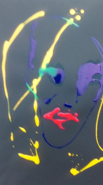 Картина под названием "Autoportrait" - Emmanuelle Noizet, Подлинное произведение искусства, Чернила