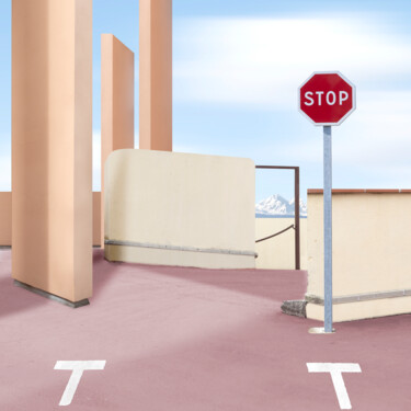 Fotografia zatytułowany „Parking View ( limi…” autorstwa Emmanuel Passeleu, Oryginalna praca, Fotografia cyfrowa