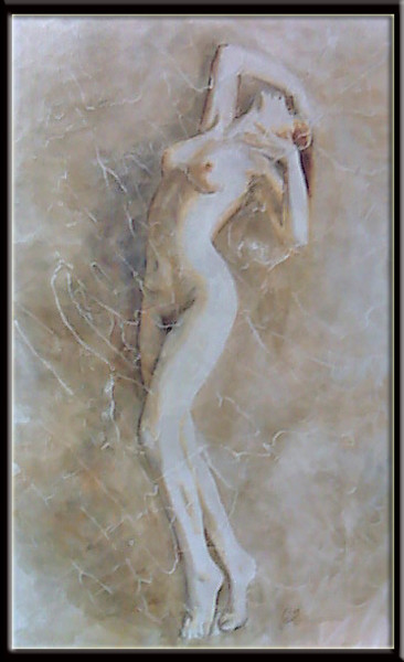 Peinture intitulée "nu a fresco" par Emmanuel Roussel, Œuvre d'art originale
