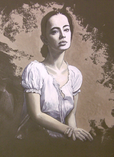 Painting titled "Lidia-S" by Emmanuel Roussel, Original Artwork