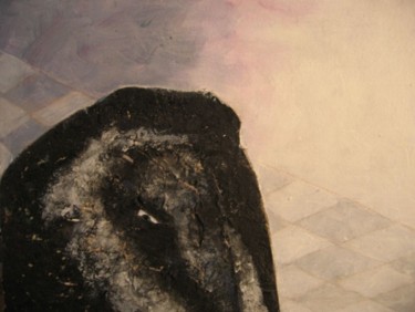 Painting titled "marabout noir" by Nicole Pavlowsky, Original Artwork