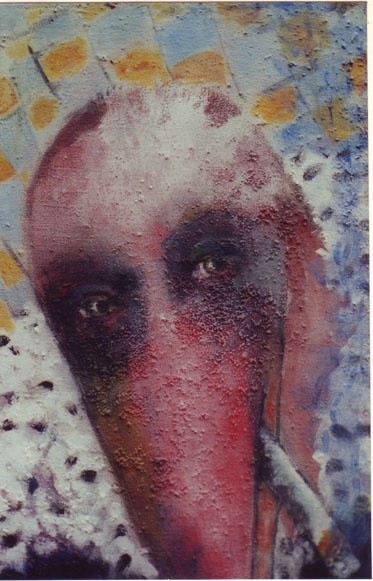Painting titled "portrait de marabout" by Nicole Pavlowsky, Original Artwork