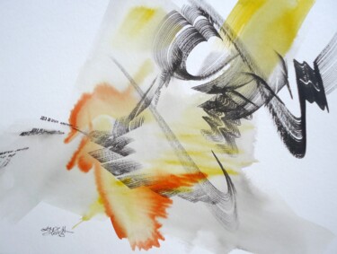 Картина под названием ""Sans titre N°23"" - Emmanuelle Moch, Подлинное произведение искусства, Чернила