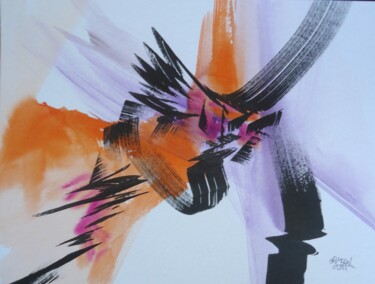 Painting titled ""Sans titre N°4"" by Emmanuelle Moch, Original Artwork, Ink