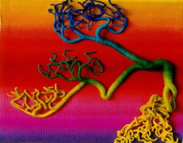 Art textile intitulée "L'arbre en ciel" par Emöke, Œuvre d'art originale