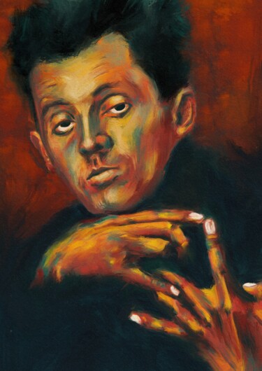 Egon Schiele Portrait 3 Arts numériques intitulée "Egon Schiele Portra…" par Empty St, Œuvre d'art originale, Peinture numérique