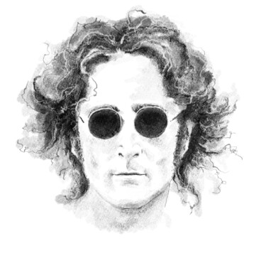 Grafika cyfrowa / sztuka generowana cyfrowo zatytułowany „John Lennon portrai…” autorstwa Empty St, Oryginalna praca, Malars…
