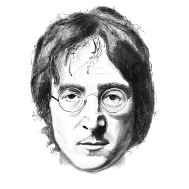 Arte digitale intitolato "John Lennon portrai…" da Empty St, Opera d'arte originale, Pittura digitale