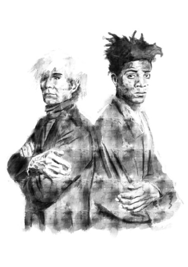 Arte digitale intitolato "Warhol and Basquiat" da Empty St, Opera d'arte originale, Pittura digitale