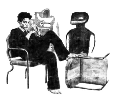 Digital Arts titled "Jean-Michel Basquia…" by Empty St, Original Artwork, Digital Painting
