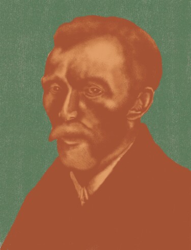 Arte digital titulada "Van Gogh portrait" por Empty St, Obra de arte original, Pintura Digital