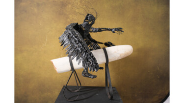 Sculpture intitulée "Azrael's Lab" par Emre Aksu, Œuvre d'art originale, Fil de fer