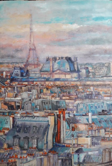 Peinture intitulée "Paris, Anticipating…" par Emvienne Maria Anvers, Œuvre d'art originale, Huile