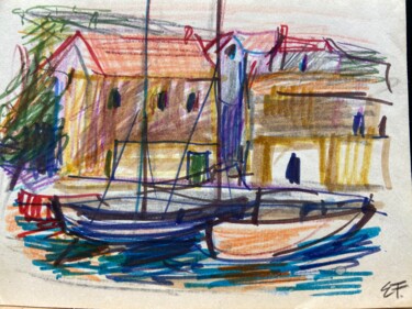 Painting titled "Venedig" by Emy Ferjanc, Original Artwork, Marker