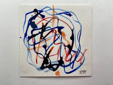 Malerei mit dem Titel ""ohne Titel" Buntes…" von Emy Ferjanc, Original-Kunstwerk, Marker