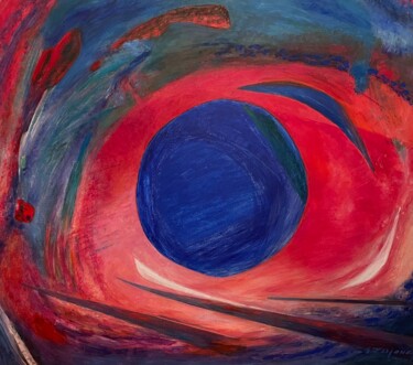 Картина под названием "„Kosmos“" - Emy Ferjanc, Подлинное произведение искусства, Акрил Установлен на Деревянная рама для но…