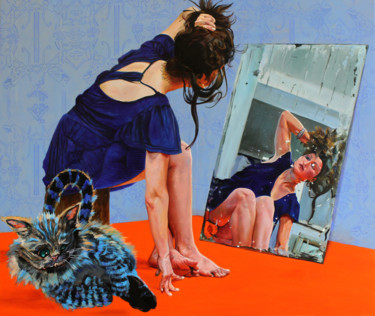 Peinture intitulée "„Alice is not a lit…" par Emzar Bazerashvili, Œuvre d'art originale, Huile