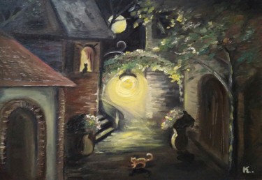 Schilderij getiteld "Night of passion" door Ekaterina Suvorova, Origineel Kunstwerk, Olie