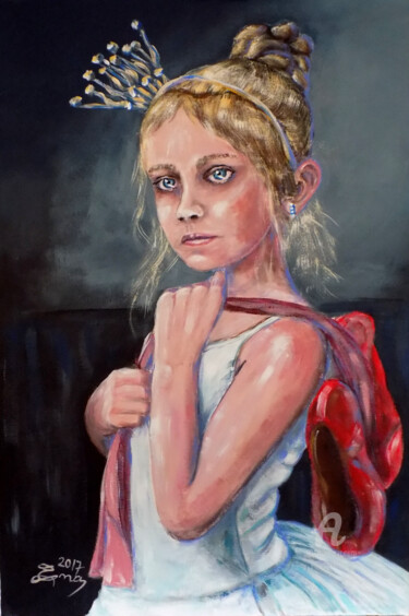Картина под названием "Little Ballerina" - Nick Ercsei, Подлинное произведение искусства, Акрил