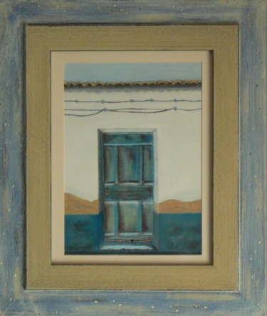 Pintura titulada "Puerta (Door)" por Encarnación Jerez Torregrosa, Obra de arte original, Pastel