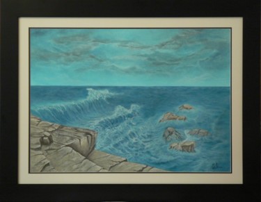 Pintura titulada "Marina desde acanti…" por Encarnación Jerez Torregrosa, Obra de arte original, Otro