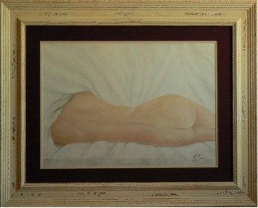 Pintura titulada "Desnudo espalda muj…" por Encarnación Jerez Torregrosa, Obra de arte original, Pastel