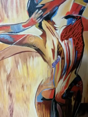 Pintura titulada "Desnudo arquitécton…" por Encarnita Martin, Obra de arte original, Oleo Montado en Bastidor de camilla de…