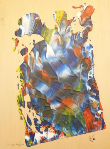 Peinture intitulée "sans tite acrylique" par Langlet Dominique, Œuvre d'art originale, Huile