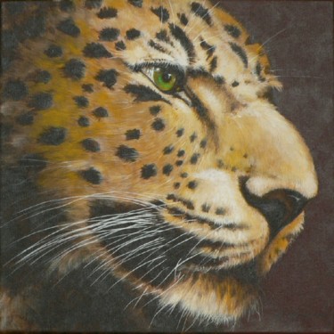 Painting titled "Leopard" by Sabine Koschier, Original Artwork